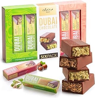 Bateel Kunafa Chocolate Bar (6pc set)