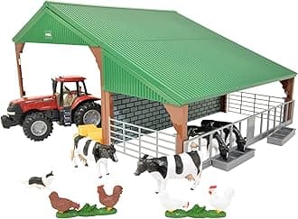 Britains 1:32 Building Set with Case Tractor Toy, Collectable Farm Set, Suitable for Collectors and Children from 3 Years