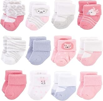 Hudson Baby Unisex Cotton Rich Newborn and Terry Socks