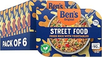 BEN'S ORIGINAL Street Food Fried Rice with Vegetables, Prepared Entrée, Micro...
