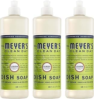 MRS. MEYER'S CLEAN DAY Liquid Dish Soap, Lemon Verbena, 16 fl. oz - Pack of 3