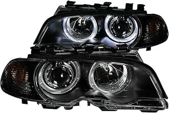Anzo USA 121269 BMW Projector with Halo Black Clear with Amber Headlight Assembly - (Sold in Pairs)