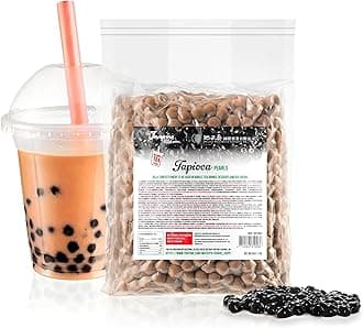 – Inspire Food Original Tapioca Pearls For Bubble Drink - 1Kg | Premium Chewy Boba Balls For Boba Milk Tea, Ice Coffee, Ice Tea, Slush, Blended Fruit Drinks