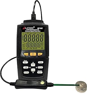– LATNEX MF-30K AC/DC Gauss Meter With Certificate, Measures Magnetic Fields Strength and Pole (Residual Magnet, Permanent). Integrated High AC Electromagnetic Level Measurement (<15000G/Milli Tesla)