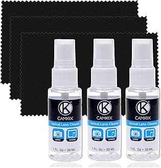 Camkix Lens and Screen Cleaning Kit - 3x cleaning spray 3x microfiber cloth - Perfect to clean the lens of your DSLR and compatible with your GoPro camera, smartphone, tablet, notebook, etc.