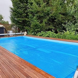 Bubble Summer Solar Pool Cover, Rectangle Heating Blanket Heavy Duty Tarpaulin with Grommets, for Inflatable Swimming Pools, In-Ground Pools (Size : 3m x 6m(10ft×19ft))