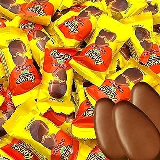 Reese Peanut Butter Eggs Snack Size 25 Pack - Easter Milk Chocolate Candy Individually Wrapped Treats for Egg Hunts & Basket Stuffers