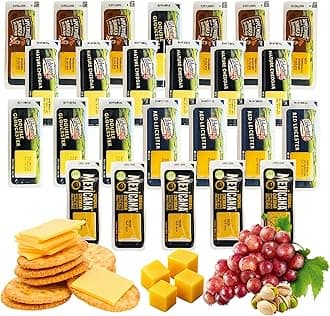 – Assorted Mini Selection for Cheese Board - Pack of 25 Individually Wrapped 5 Different Flavour Cheese Portions Great with Chutney or Jam for Lunch Box, Cheese Gift Set, Hampers for Men or Birthday