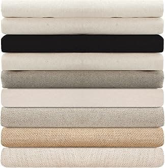 100% Cotton Canvas,Calico & Cotton Linen Mix Fabric for Craft,Paint,Patchwork,Apparel & Light Upholstery.Neotrim Natural Fibres,Unbleached & Eco-Friendly Vegan Material, Hessian (PVC Coated), 1/2M