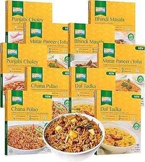 Ashoka Meals 1932, Heat & Eat Meal Kit, Customer Favorites, Kosher Certified, Plant-Based Variety Pack, On the Go Meal, Great for Outdoors, Authentic Indian Food, No Preservatives, Pack of 10