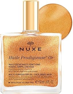 Huile Prodigieuse Shimmer Multi-Purpose Dry Oil - Luxurious Radiant Glow and Hydration for Face, Body & Hair