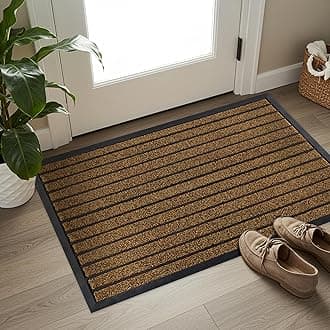 ubdyo Door Mats Indoor - Extra Durable Dirt Trapping Indoor Mats - Non-slip Rubber Rubber Door Mat - Low Profile Welcome Mat - (80 x 120 cm, Bright Brown)
