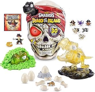 Smashers Dino Island Surprise Egg, Giant Skull, T-Rex, Dinosaur Collectible Toy, Explorer's Kit, Dinosaur Slime (T-Rex)