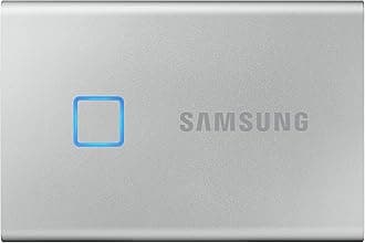 Samsung Electronics Samsung T7 Touch Portable Ssd 500Gb - Up To 1050Mb/S - Usb 3.2 External Solid State Drive, Silver (Mu-Pc500S/Ww)