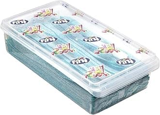 Blue Raspberry Sour Belts 3.5 Pound Box - 200 Pieces