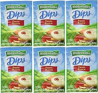 Hidden Valley Dips Mix, Fiesta Ranch, 1.1 Ounce (Pack of 6)