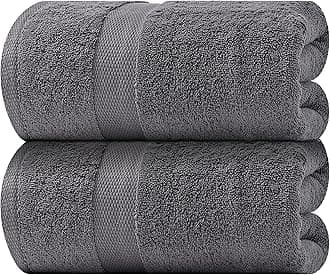 White Classic Luxury Soft Bath Sheet Towels - 650 GSM Cotton Luxury Bath Towels Extra Large 35x70 | Highly Absorbent and Quick Dry | Hotel Quality Extra Large Bath Towels Oversized, Dark Gray, 2 Pack
