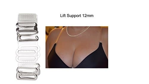 Divas Bra Straps Women's Clear Invisible Replacement Bra Straps Transparent Removable, Multiple Widths (Lift Support 12mm)