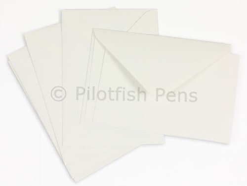 Original Crown Mill C6 Classic Line Texture Laid Card and Envelope - White (Pack of 15)