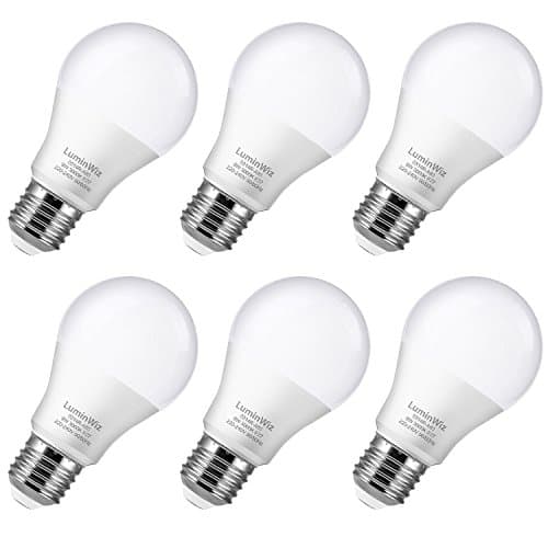 A60 9W LED Light Bulbs, LuminWiz E27 LED Bulbs, 60W Incandescent Equivalent, Ultra Bright 800lm, 3000K Warm White Bulbs Non-Dimmable, 6-Pack