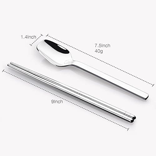 SSGP Stainless Steel Smiling Face Dinner Spoon Chopsticks Tableware Tea Spoon Coffee Spoon Kids Spoon Mixing Scoop Set