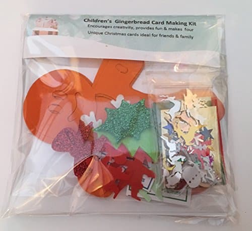 Children's Christmas Gingerbread Man Card Making Kit - Makes 4 Different Cards