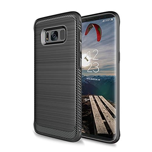 Samsung Galaxy S8 Case, Serpeo Galaxy S8 Protective Case Cover, Soft TPU Shockproof Protector Case, Anti-Slip Scratch Resistant Silicone Rubber Skin Case for Samsung Galaxy S8 (2017) Black