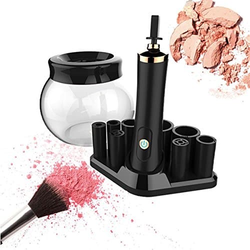 LittleDi Makeup Brushes Cleaner and Drier Deep Clean Machine 360 Degree Rotation Ensures Thorough Cleaning for Makeup Brush Set in Seconds(Black/White)