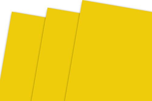 AB Bright Premium Heavy 8.5 x 11 Thick Letter 80# Cover Card Stock 25 Pack (Solar Yellow)