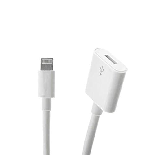 Jackpoloo FEI-C25 8 Pin Extension Cable, Lightning Connector Extender Extension Cable for iPhone 6, 6S, 7,7 Plus, 5s,5c (White)