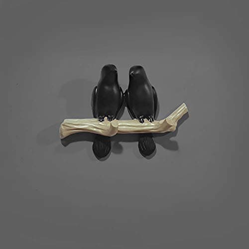 Shoe rack Coat Rack_wall-Mounted Decoration With Hooks Clothes Hanger Umbrella Holder Storage Organizer European Pastoral Bird Hook White/Blue/Black/Pink