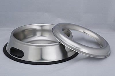 Indipets Stainless Bowls Steel Spill Proof Splash Free No Tip Anti Skid Dish up
