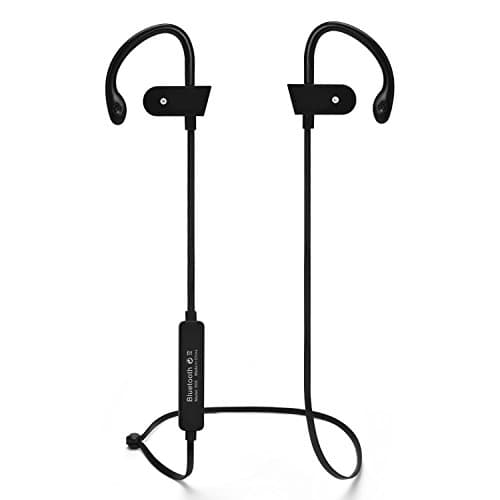 Evesun Wireless Earphone 4.1 Bluetooth Earbuds Stereo DSP Noise Cancelling Headphones In-Ear Sweatproof over-the-ear Sports Headset Super Long Standby Anti-drop (1 Year Warranty)