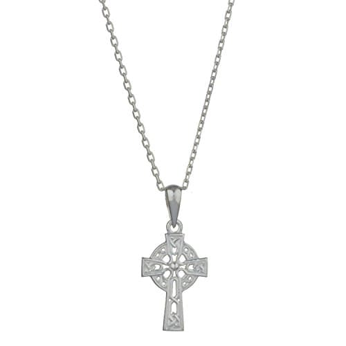 Celtic Cross Sterling Silver Pendant with 18" Silver Chain