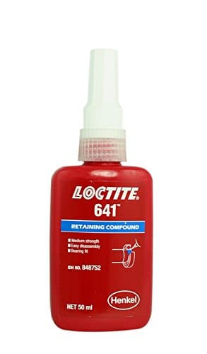 Loctite 641 - Retaining Compound -Medium Strength - Easy Disassembly - Bearing Fit - 50 ML Glue - 50 Pack