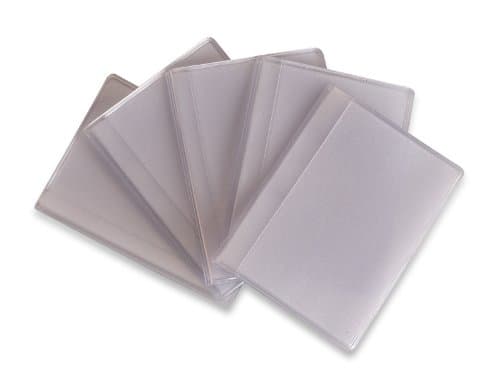 Replacement Plastic Credit Card Purse / Wallet Insert Sleeves - 5x Pack - Portrait