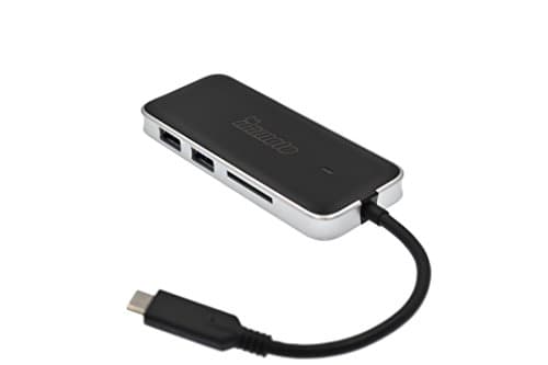 IMMOTO USB Type C to HDMI + USB 3.0 A x 2 + SD Card Reader + USB C (PD) Dongle, 4K2K@30Hz, Black for Galaxy S8,2017 MacBook Pro/iMac, 2016 MacBook Pro,2015 MacBook, ChromeBook Pixel