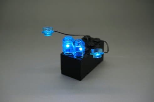 Custom Minifig Superhero Ironman Blue Light Kit - Battery