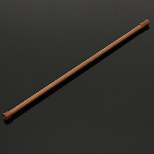 Kisstaker 60-110cm Extendable Adjustable Spring Tension Curtain Rod Pole Telescopic Pole Shower Curtain Rod Log Color