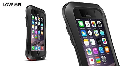 Iphone 6 Plus Case,elecase Hard Metal Corning Gorilla Glass Shockproof/dustproof/watertherproof Cover Case for Iphone 6 Plus 5.5 Inch(black)