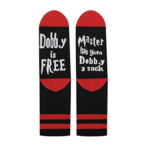 Crew Casual Socks, Master has given Dobby a sock Dobby is Free, Combed Novelty Socks For Men & Women