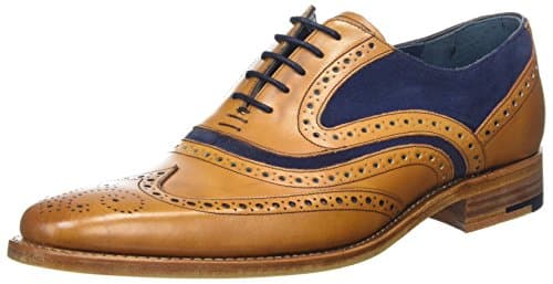 Barker Men's McClean Leather/Suede Brogue Shoe