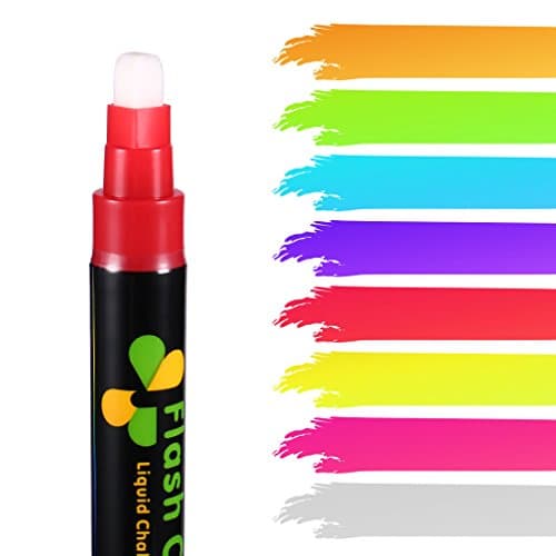 SUGARHOST 8 Colors/box 6/8/10mm Highlighter Fluorescent Liquid Chalk Marker Pen for LED Writing Menu Board Glass Window Sign