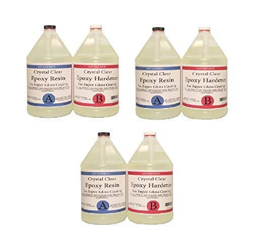 EPOXY Resin 2 Gal Kit, General Purpose, Crystal Clear (Coating, Table Tops) (3, 2 Gallon)