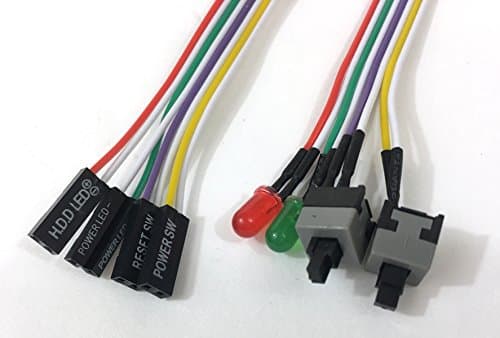 MinerParts Deluxe Long Power Button Switch Cable for PC Reset Computer