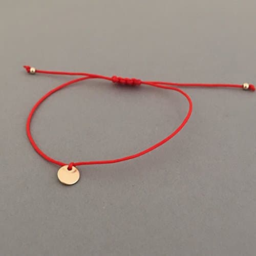 Adjustable Gold Fill Disc Macrame Bracelet Available in Gold, Rose Gold, and Silver