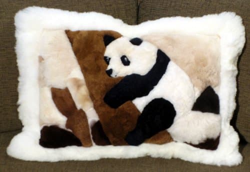 SoftRugs Panda in Tree Design Rectangular Alpaca Pillow Cover