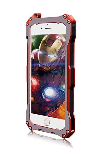 iPhone 5/5S/SE Metal Aluminum Case ProTocol Water Resistant Shockproof Dustproof Gorilla Glass with Screen Protector Silicion Case for iPhone SE(Orange)