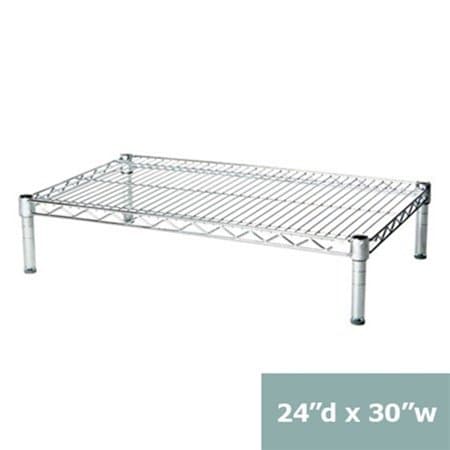 24"d x 30"w Chrome Wire Shelving with 1 Shelf