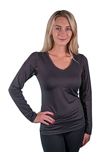 Charlotte Basics Long Sleeve V-Neck (Small, Black)